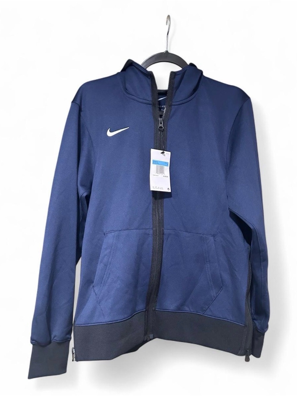 NWT Nike Therma-FIT Full Zip Hoodie Women’s Medium Navy Dri-FIT Training Jacket